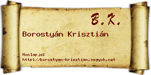 Borostyán Krisztián névjegykártya
